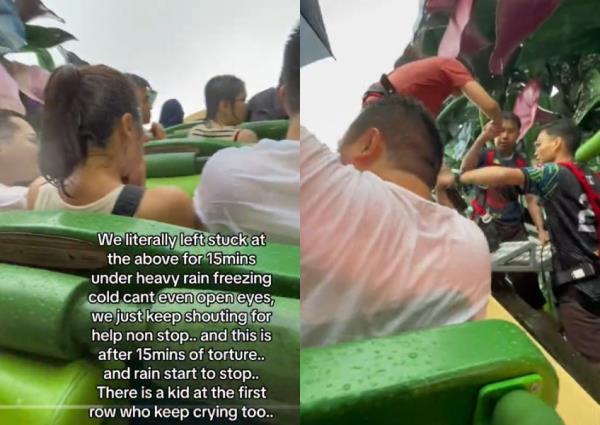 'We just kept shouting for help': Visitors get stuck on Genting Skyworlds ride in pouring rain