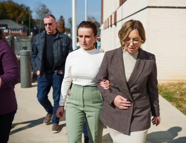 Sarah Corbett and her aunt Tracey Corbett Lynch leaving Davidson County Court in Lexington for the sentencing hearing of the killing of Jason Corbett this week. Picture: Perfecta Visuals
