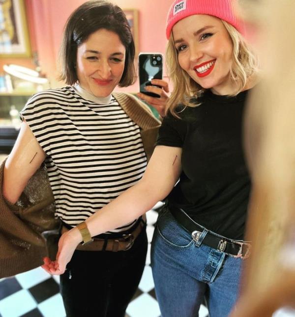 Ink responsibly: the pals even have matching tattoos