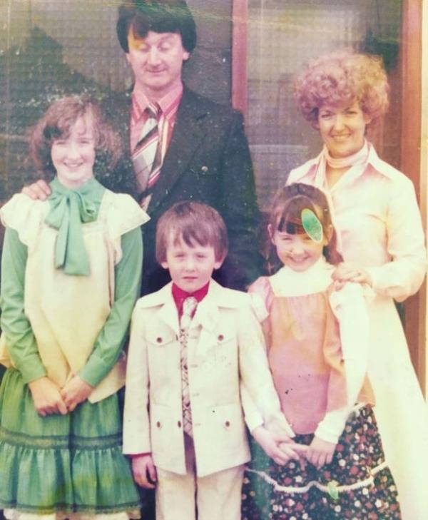 The Courtney family in the 1980s